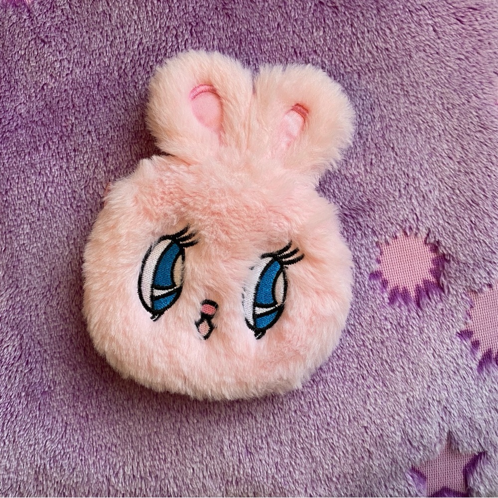 Esther Bunny Fuzzy Plush Coin Purse Pouch